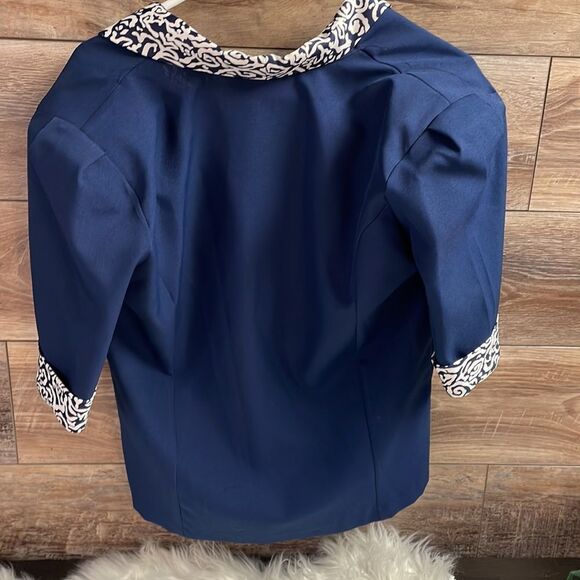 Leni Leni Ladies 2 pc Skirt Set, Size 14, Navy Blue and White Vintage - Picture 4 of 8